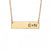 14k Rose Gold Horizontal Initial Bar Necklace