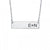 14k White Gold Horizontal Initial Bar Necklace