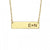 14k Yellow Gold Horizontal Initial Bar Necklace