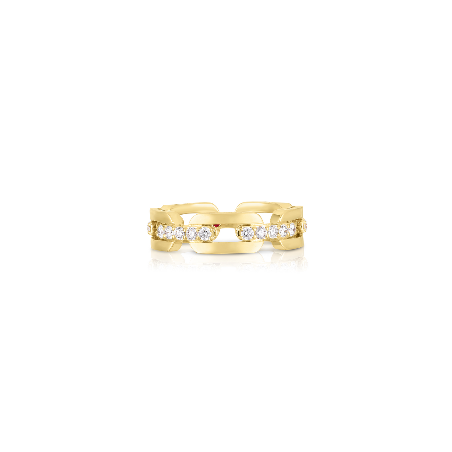Roberto Coin 18K Yellow Gold Diamond Navarra Ring