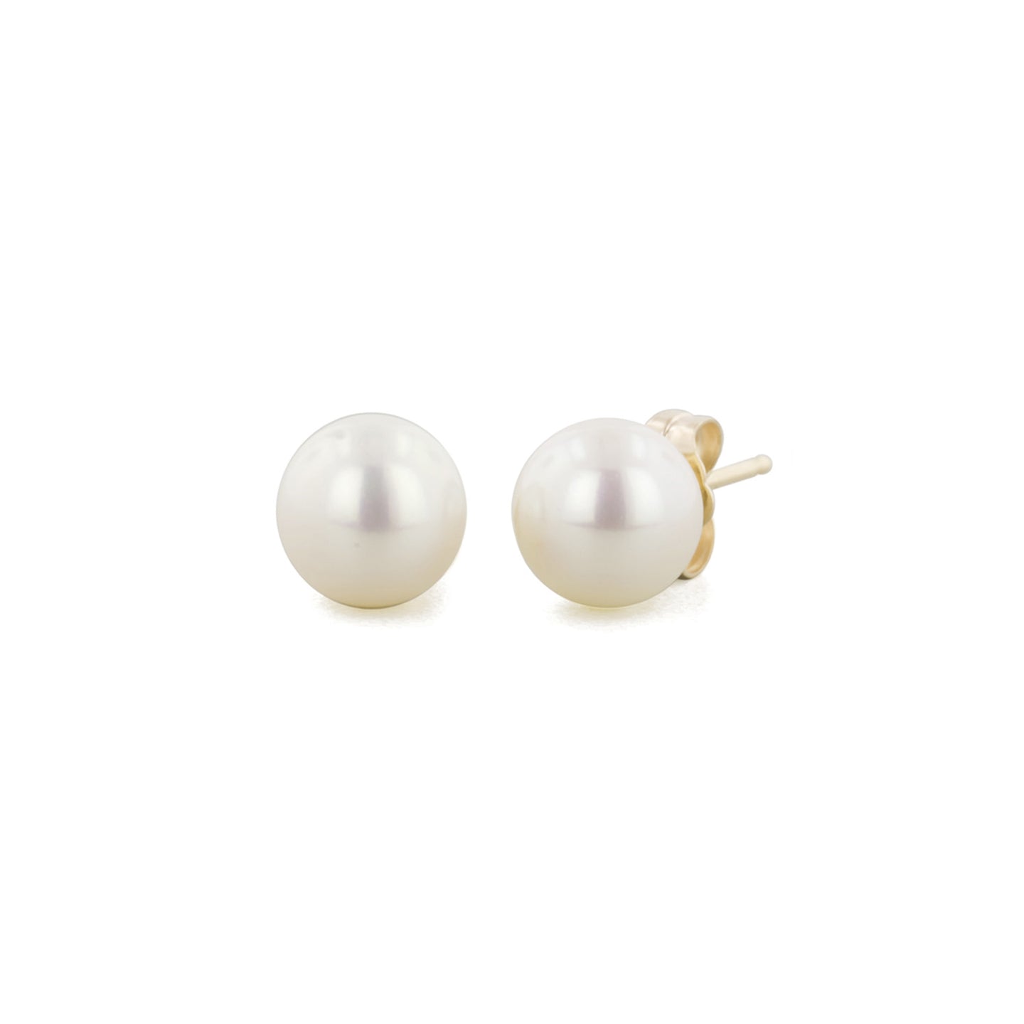 Sabel Pearl Near Round Pearl Earrings in 8mm