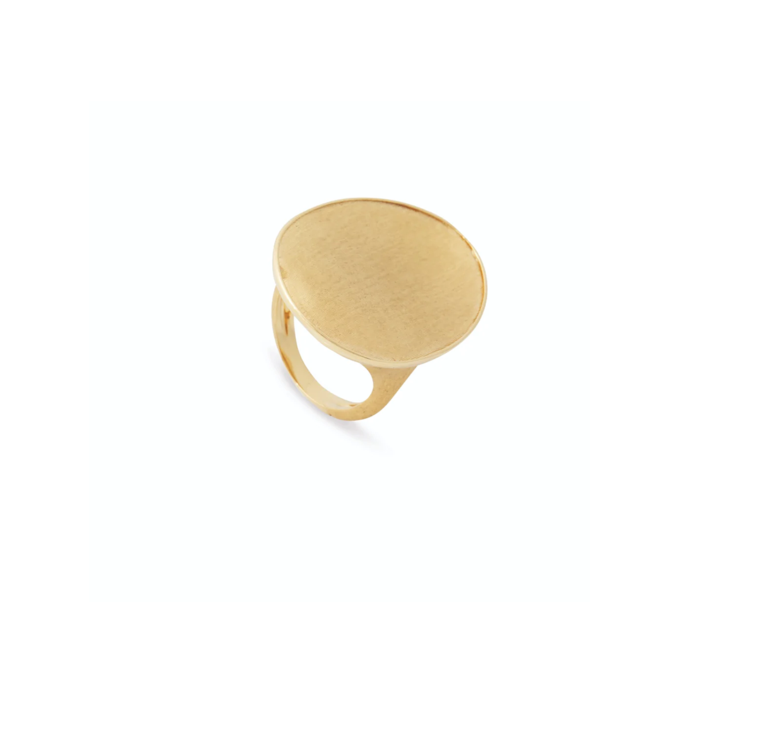 Marco Bicego Engraved 18K Yellow Gold Disc Ring