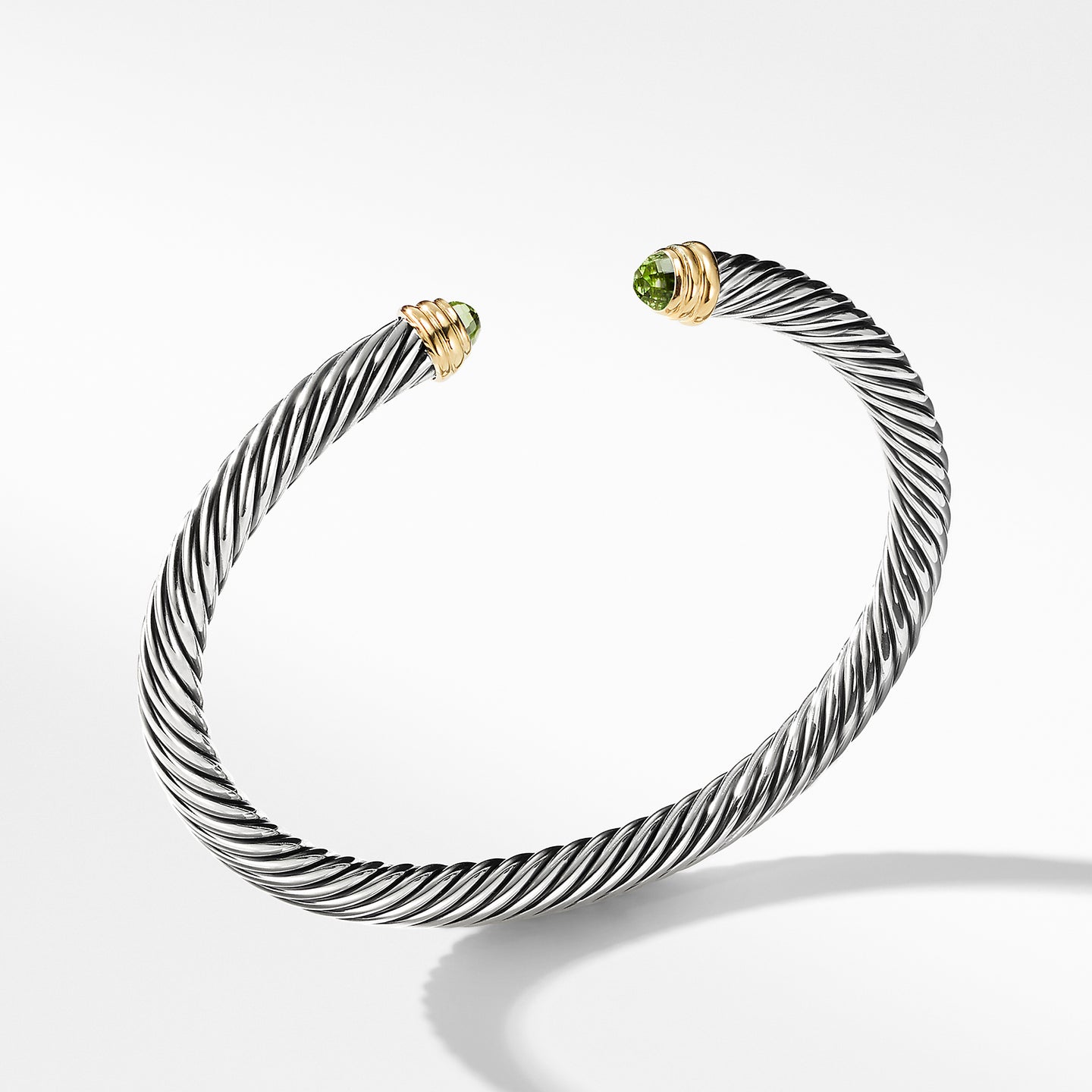 David Yurman Cable Classics Bracelet with Peridot and Gold