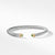 David Yurman Cable Classics Cuff Bracelet with Peridot Dome and Yellow Gold