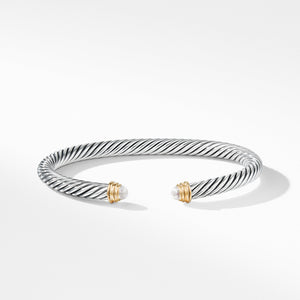 Cable Classic Bracelet with Pearls and Gold, Size Extra-Large