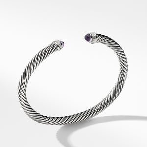 David Yurman Cable Classics Bracelet with Amethyst and Diamonds