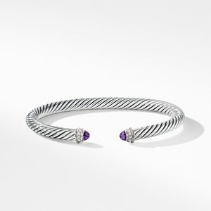 David Yurman Cable Bracelet with Amethyst and Diamonds