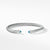 Sterling Silver David Yurman Cable Classics Bracelet with Blue Topaz and Diamonds