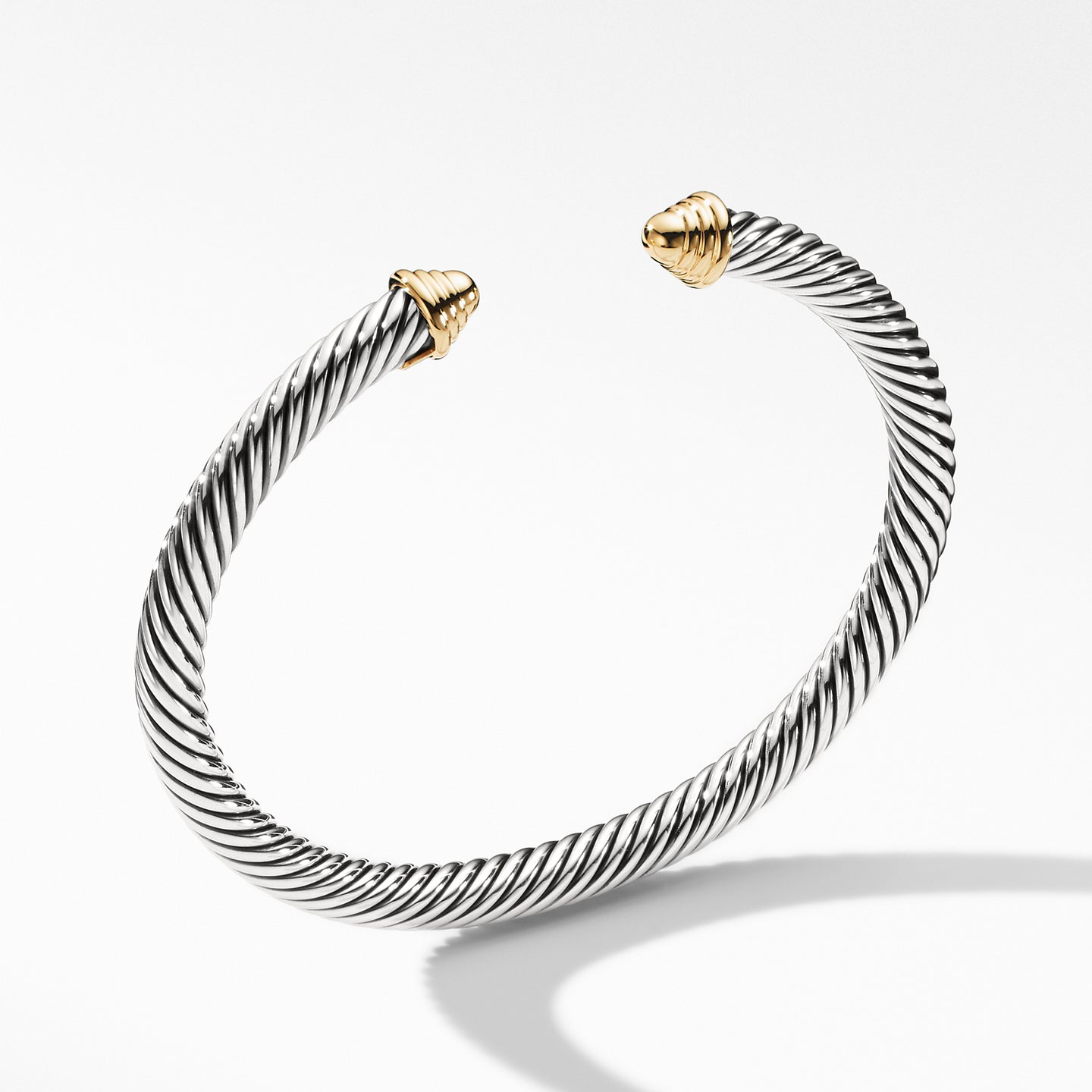 David Yurman Cable Classics Bracelet with Gold, Size Medium