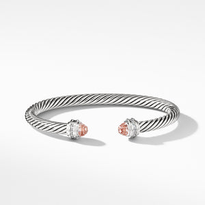 Bracelet with Morganite and Diamonds, Size Medium