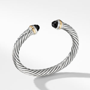 Bracelet with Black Onyx and 14K Gold, Size Small