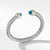 David Yurman Bracelet with Blue Topaz and 14K Yellow Gold