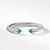 David Yurman Cable Bracelet with Faceted Blue Topaz and 14K Yellow Gold