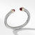 David Yurman Cable Bracelet with Garnet and 14K Gold