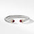 David Yurman Cable Bracelet with Faceted Garnet and 14K Yellow Gold