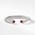 Load image into Gallery viewer, David Yurman Cable Bracelet with Faceted Garnet and 14K Yellow Gold