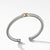 X Bracelet with Gold, Size Medium