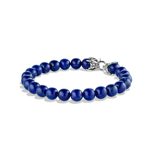 Spiritual Beads Bracelet with Lapis Lazuli, 8.5" Length