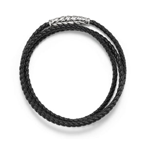 Chevron Triple Wrap Bracelet in Black
