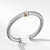 David Yurman Cable Bracelet in Sterling Silver with 18k Yellow Gold and Diamonds