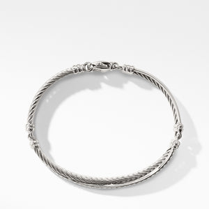 Crossover Bracelet with Diamonds, Size Small