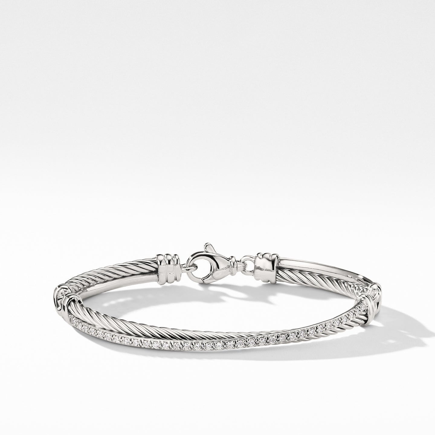 Crossover Bracelet with Diamonds, Size Small