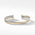 David Yurman Crossover Cuff in Sterling Silver and 18-karat Yellow Bonded Gold