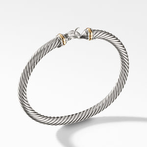 Cable Buckle Bracelet with Gold, Size Small