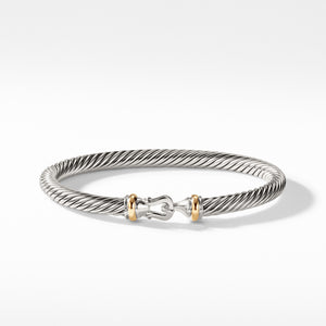 Cable Buckle Bracelet with Gold, Size Small
