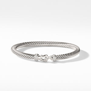 Medium David Yurman Cable Buckle Bracelet with Diamonds