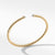 David Yurman 18k Yellow Gold Petite Precious Cable Bracelet with Diamond Domes