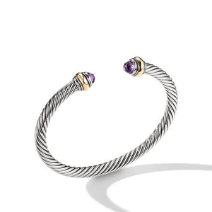 Cable Classic Bracelet with Amethyst and Gold, Size Small