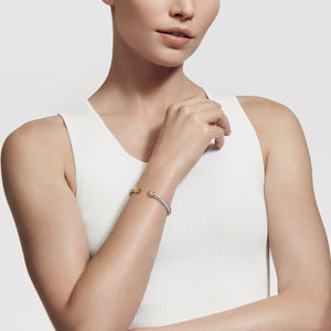 Model Wearing David Yurman Cable Classic Bracelet with Citrine and Gold