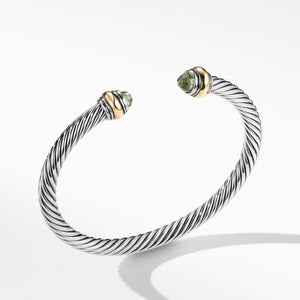 Cable Classic Bracelet with Prasiolite