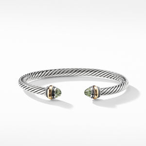 Cable Classic Bracelet with Prasiolite