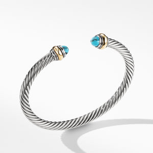 David Yurman Cable Bracelet with Turquoise and 14K Gold