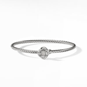 Sterling Silver David Yurman Diamond Bracelet