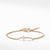 Load image into Gallery viewer, David Yurman Petite Pavé Cross Bracelet with Diamonds in 18K Gold