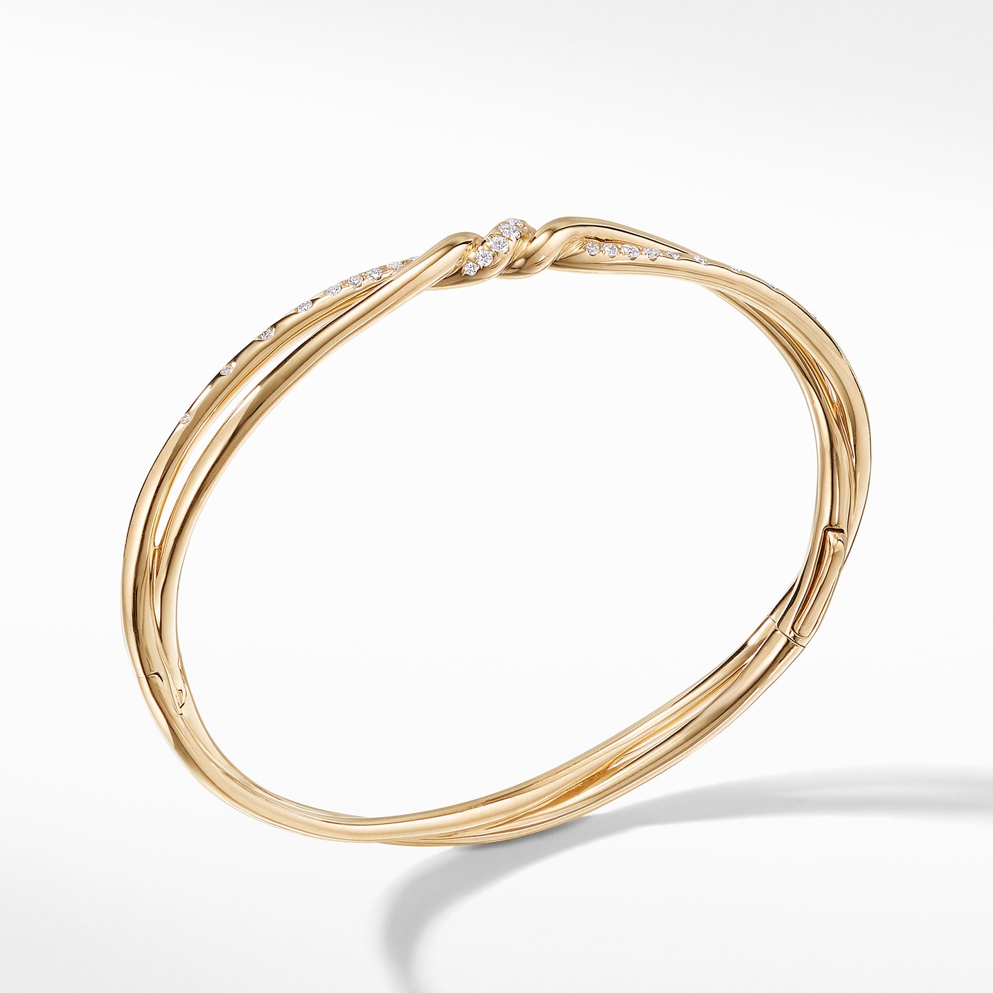 Continuance® Center Twist Bracelet with Diamonds in 18K Gold, Medium