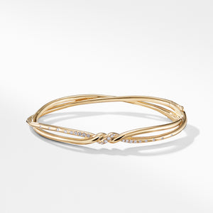 Continuance® Center Twist Bracelet with Diamonds in 18K Gold, Medium