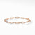 Stax Chain Link Bracelet with Diamonds in 18K Rose Gold, 4mm, Size Medium