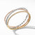 Pavéflex Three Row Bracelet with Diamonds in 18K Gold, Size Medium