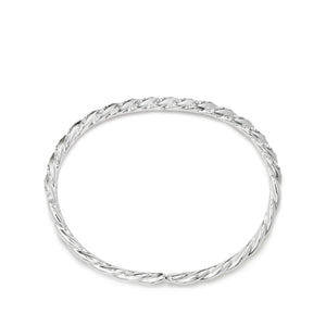 Pavéflex Bracelet with Diamonds in White Gold, 5mm, Size Medium