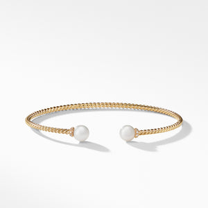 Solari Pearl Bracelet in 18K Yellow Gold with Diamonds