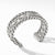 Wellesley Three-Row Cuff with Diamonds, Size Small