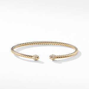 David Yurman Cable Spira Bracelet Gold with Diamonds | Fink's