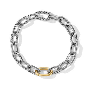 DY Madison Chain Bracelet with 18K Yellow Gold, Size Medium