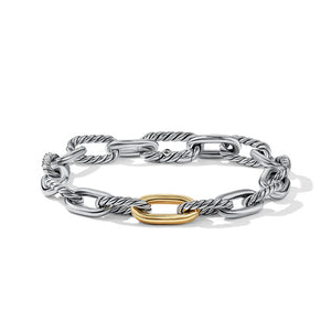 DY Madison Chain Bracelet with 18K Yellow Gold, Size Medium