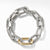 David Yurman Sterling Silver DY Madison® Large Bracelet with Yellow Gold