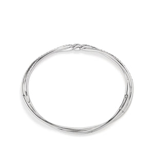 Continuance® Pavé Diamond Bracelet in 18K White Gold, Size Medium